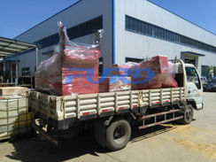 福瑞得機械手扶雙輪壓路機，座駕壓路機正式裝車發(fā)往客戶所在地